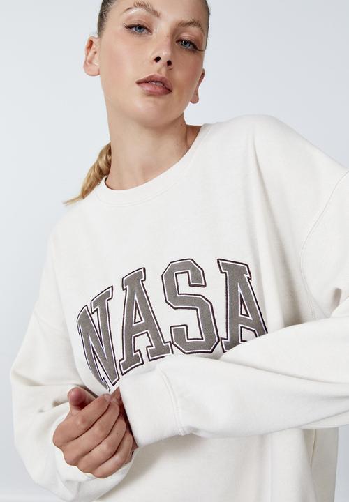 Factorie - Lcn nasa oversized graphic crew - lcn nas light stone/nasa