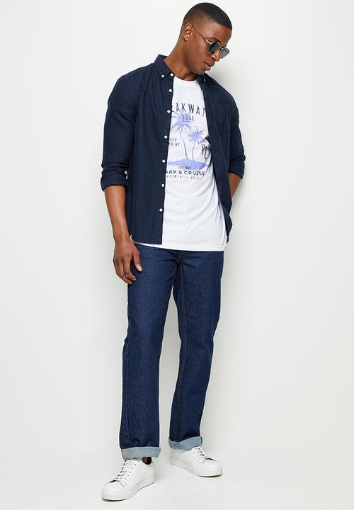 Lark & Crosse - L&c graphic crew neck tee  - white