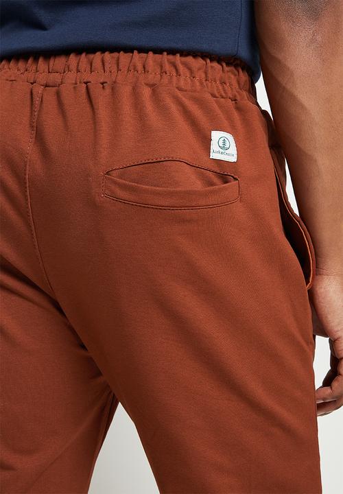 Lark & Crosse - Eldy slim fit sweatpants - rust