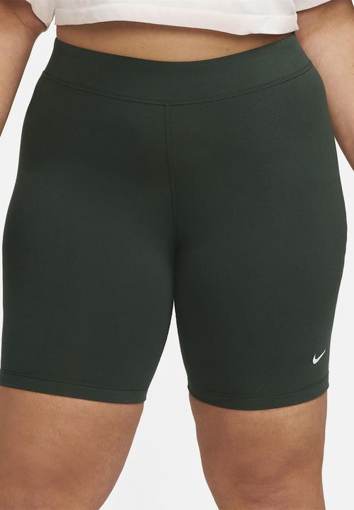 Nike - Plus nsw essntl mr biker short - pro green/white