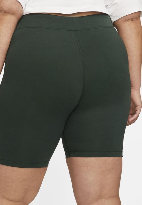 Nike - Plus nsw essntl mr biker short - pro green/white