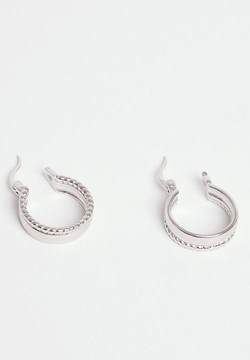 Superbalist - Stacey sterling siver hoop earrings - silver