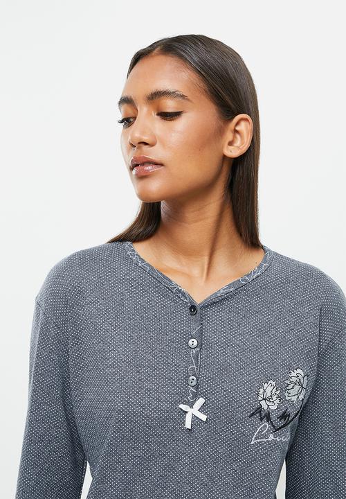 Trendyol - Knit pajama set - dark grey 