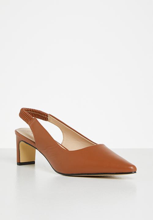 edit - Riva closed block heel - tan