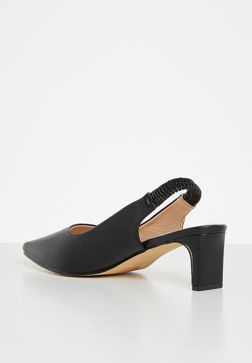 edit - Riva closed block heel - black