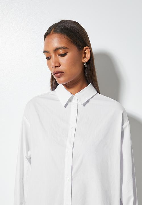 Superbalist - Pleated shirt dress - white
