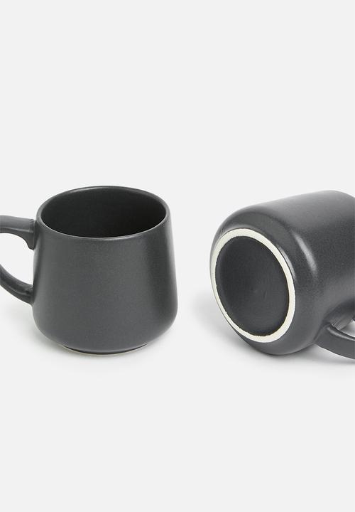 Urchin Art - Mug set of 4 - matte black