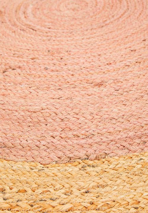 Sixth Floor - Rosi round jute rug - pink