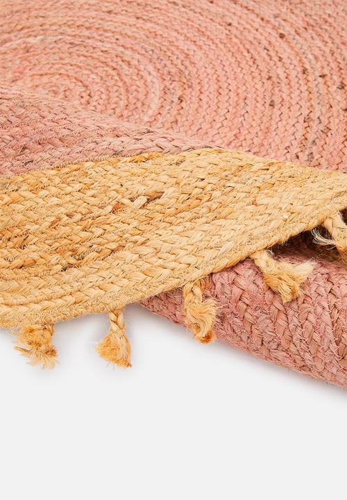 Sixth Floor - Rosi round jute rug - pink