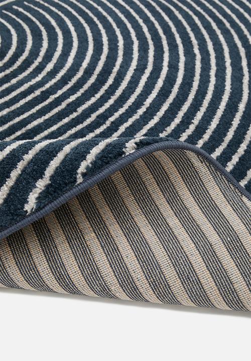 Hertex Fabrics - Divide ethereal rug - blue & grey 