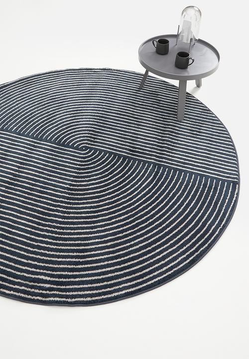 Hertex Fabrics - Divide ethereal rug - blue & grey 