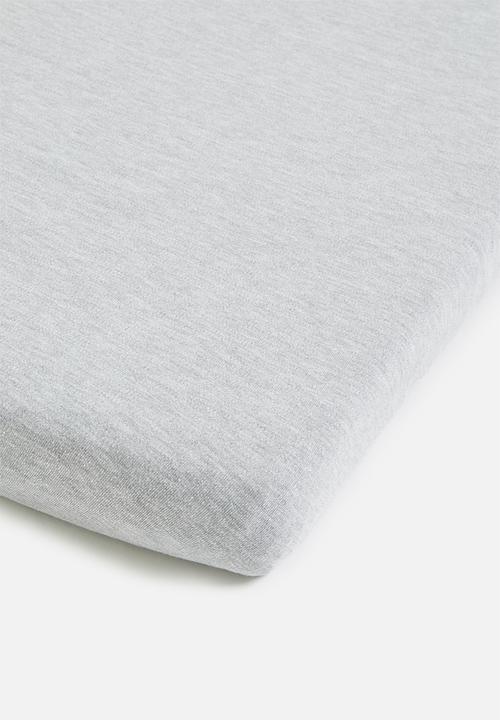Babes and Kids Linen - Melange fitted cot sheet - grey