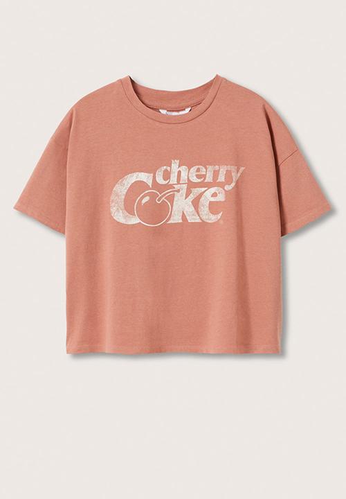 MANGO - T-shirt cherry - pink
