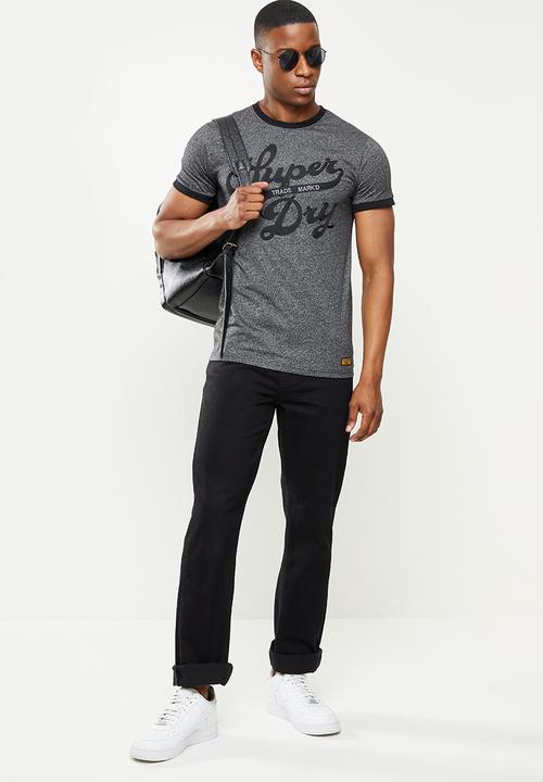 Superdry. - Workwear ringer tee - black grit
