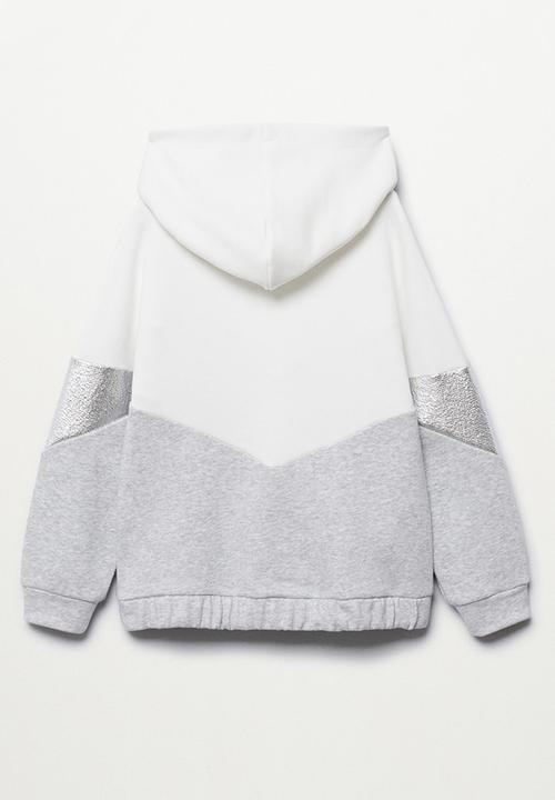 MANGO - Sweatshirt plata - white & grey 