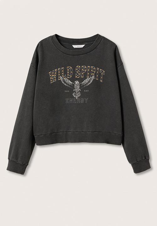 MANGO - Sweatshirt eagle - charcoal