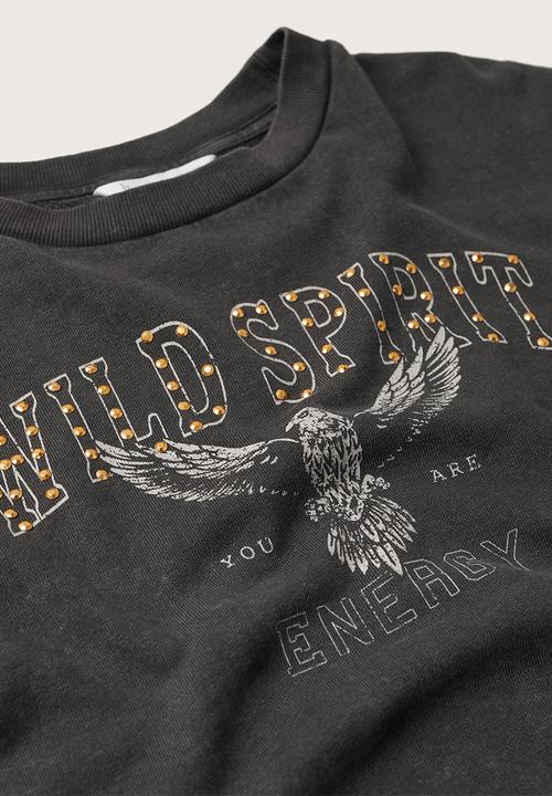 MANGO - Sweatshirt eagle - charcoal