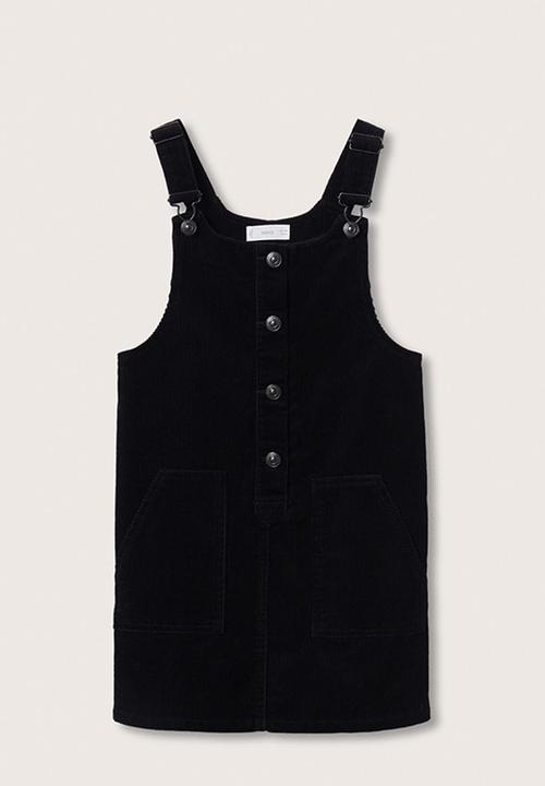MANGO - Dungaree dress ellas - black