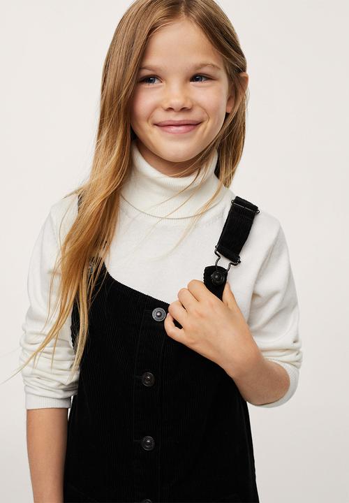 MANGO - Dungaree dress ellas - black