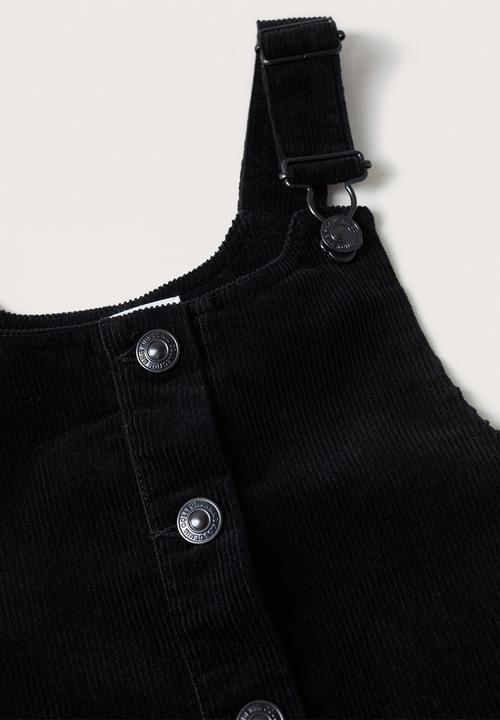 MANGO - Dungaree dress ellas - black
