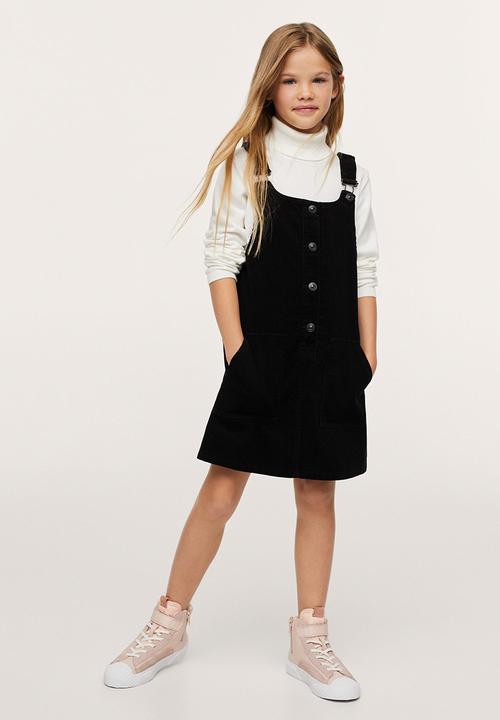 MANGO - Dungaree dress ellas - black
