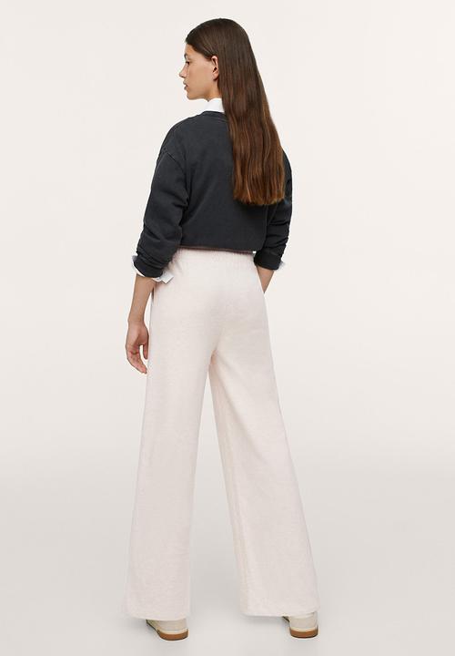 MANGO - Trousers comfy - white
