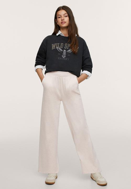 MANGO - Trousers comfy - white
