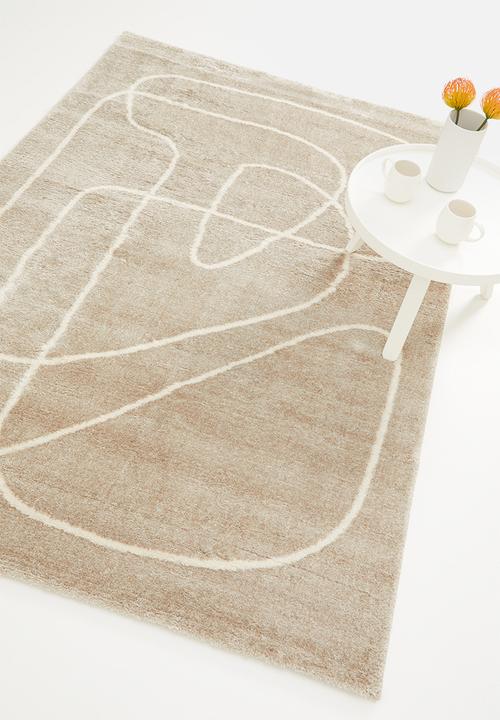 Hertex Haus - Haywire lightning rug - cream