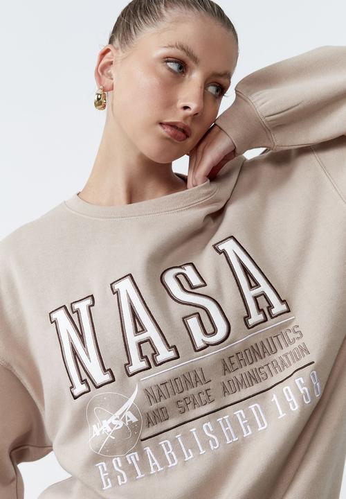 Factorie - Lcn nasa oversized graphic crew - lcn nas nude blush/nasa
