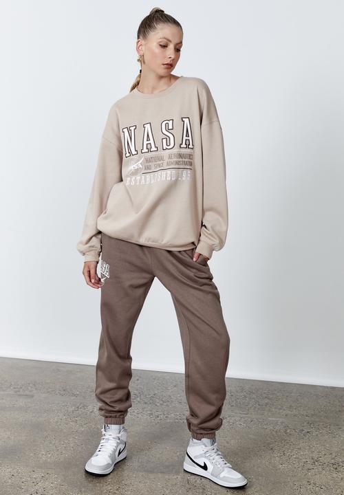Factorie - Lcn nasa oversized graphic crew - lcn nas nude blush/nasa