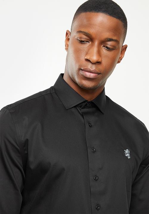 Pringle of Scotland - Core tailored long sleeve shirt - black