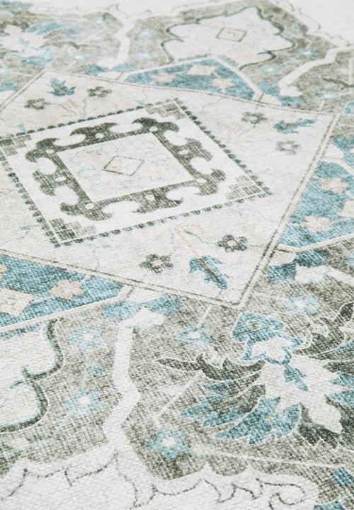 Sixth Floor - Eve printed rug - antique grey & blue