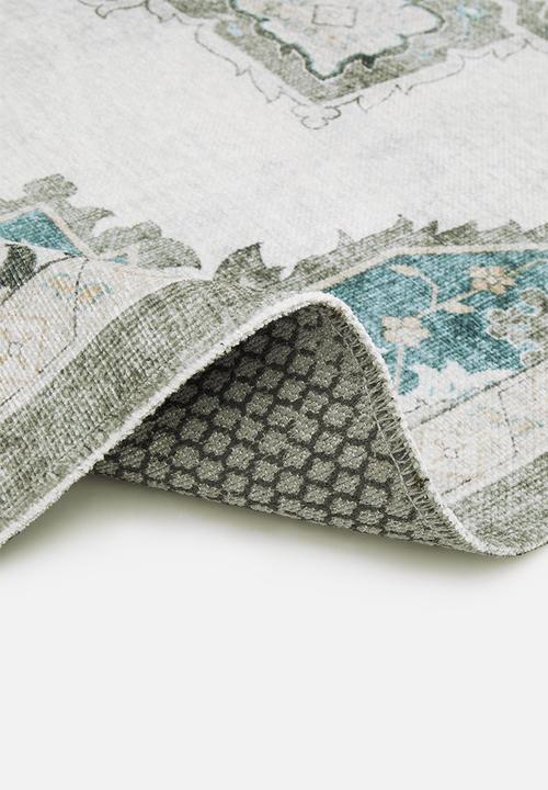 Sixth Floor - Eve printed rug - antique grey & blue