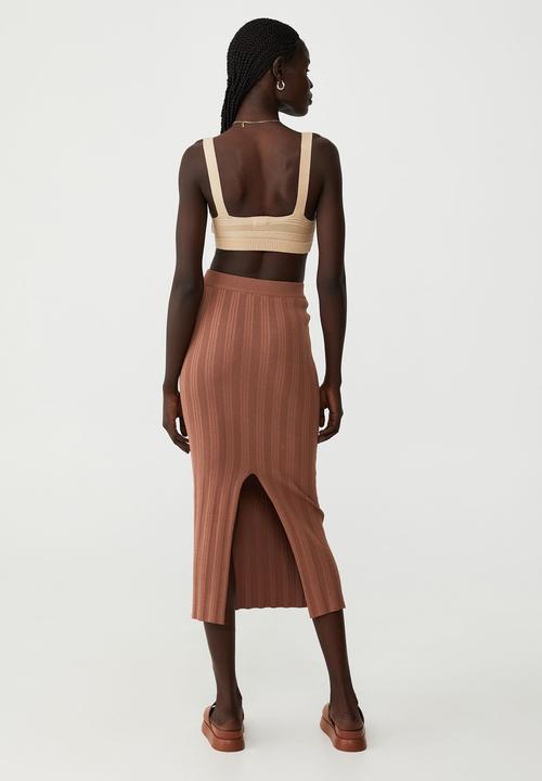 Cotton On - Foxy midi skirt - cocoa bean