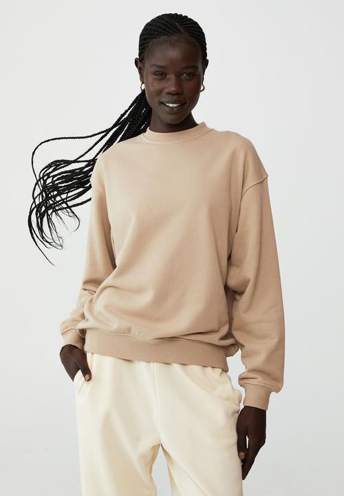 Cotton On - Classic crew sweatshirt - linen taupe