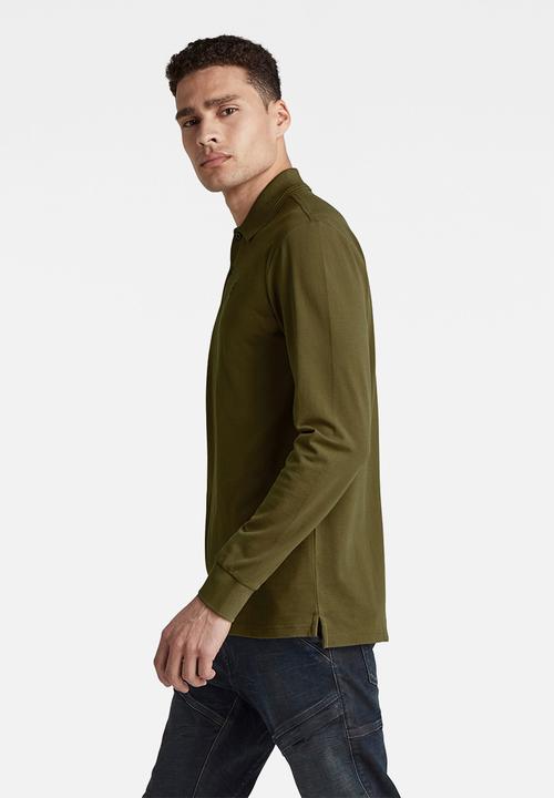 G-STAR - Dunda core polo long sleeves - cavalry