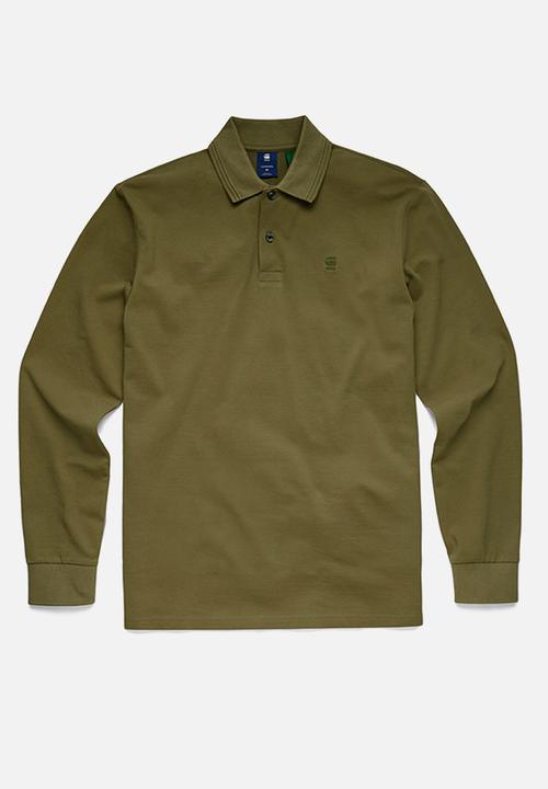 G-STAR - Dunda core polo long sleeves - cavalry