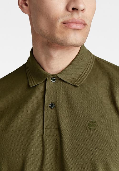 G-STAR - Dunda core polo long sleeves - cavalry