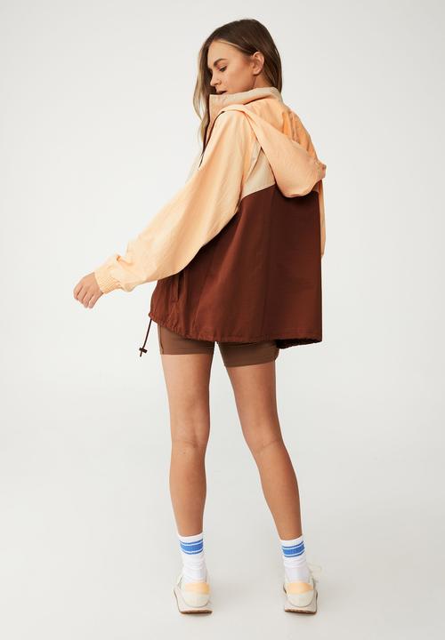 Cotton On - The anorak - colour block - peach sand