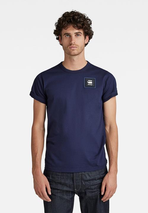 G-STAR - Badge logo+ r t s\s - servant blue