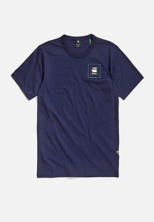 G-STAR - Badge logo+ r t s\s - servant blue
