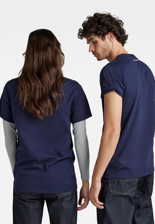 G-STAR - Badge logo+ r t s\s - servant blue