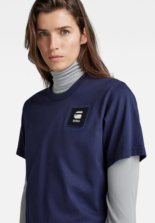 G-STAR - Badge logo+ r t s\s - servant blue