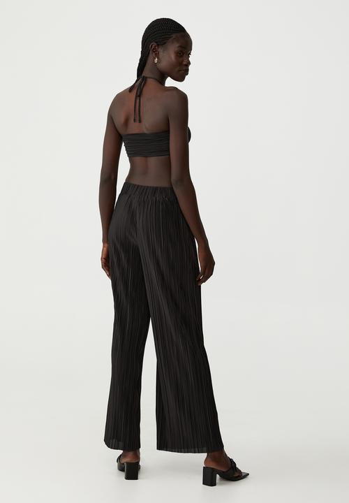 Cotton On - Plisse slinky pant - black