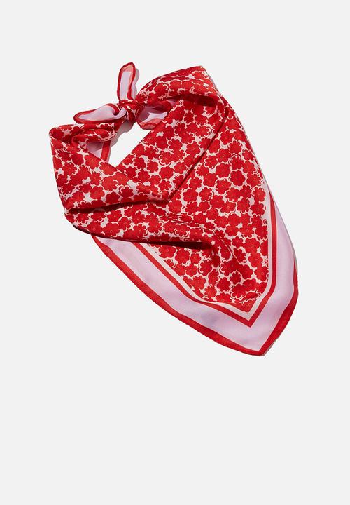 Rubi - Soho bandana - red zoe papercut floral