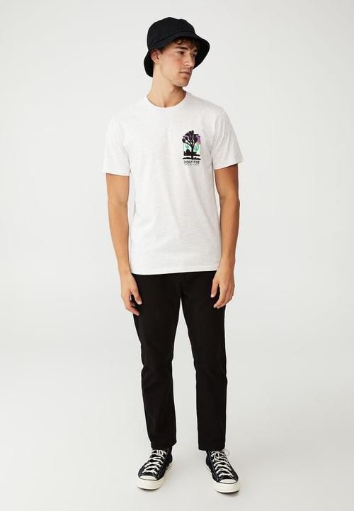 Cotton On - Tbar souvenir T-shirt - white marle/joshua tree