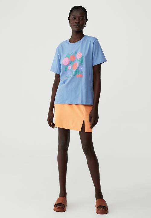 Cotton On - Regular fit graphic tee - lake mist blue
