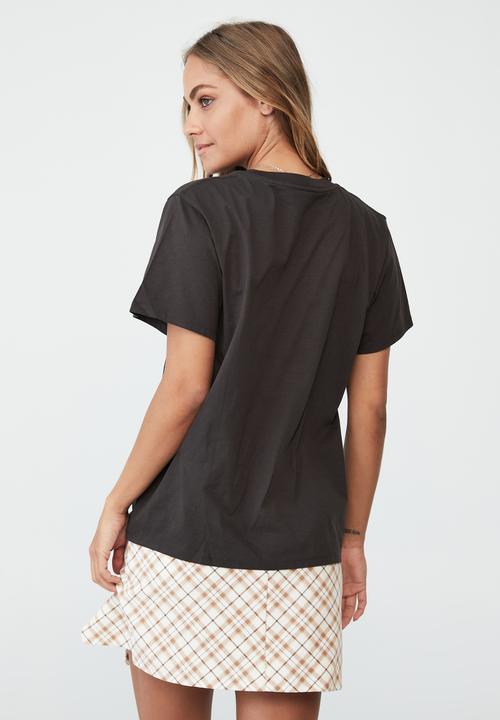 Cotton On - Regular fit graphic tee - washed black