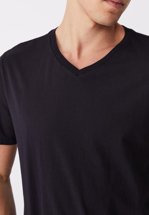 Cotton On - Organic v-neck T-shirt - ink navy