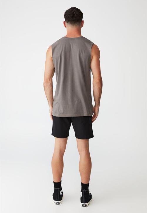 Cotton On - Tbar muscle - slate stone